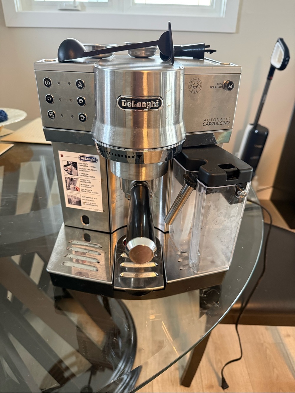 DeLonghi Stainless Steel Automatic Cappuccino Machine - Silver
